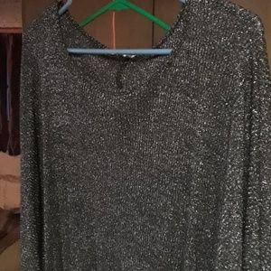 Black and silver blouse